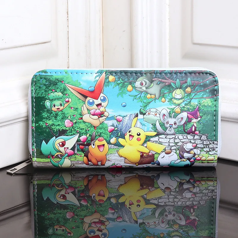 Pokémon Pikachu Trifold Wallet for Kids – Large Capacity Coin Purse with Multiple Card Slots, Bill Compartment & Zippered Coin Pocket, Cute Card Holder for Girls & Boys